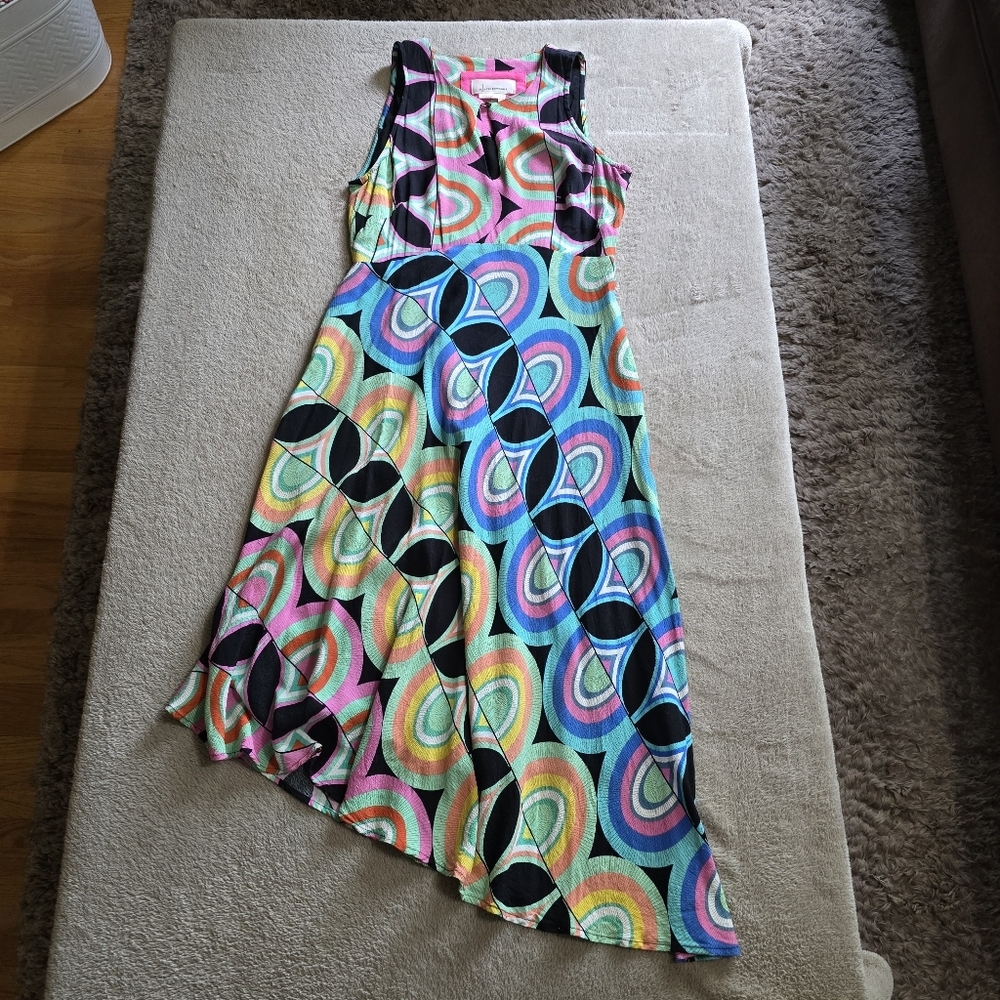 By Anthropologie Kenzie Asymmetrical Dress Size 6 - Picture 9 of 16
